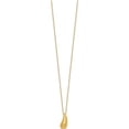 thumbnail image 3 of 14K Yellow Gold Polished Puffed Teardrop 18In Necklace (18 X 7) Made In Italy sf2444-18, 3 of 6