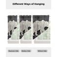 thumbnail image 3 of White Brown Bear Swag Valances for Windows, Farmhouse Country Rustic Wooden Grain Rod Pocket Sheer Valances for Small Windows, Swag Toppers Light Filtering for Kitchen Living Room 2 Panels 28''x36'', 3 of 5