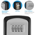 thumbnail image 5 of Key Lock Box, Key Lock Box Wall Mounted 4 Digit Combination Key Storage Box Key Safe Box Key Security Box for Home Outside Warehouse Office Silver, 5 of 9