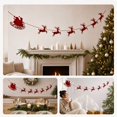 thumbnail image 5 of Red Christmas Felt Hanging Banner,Traditional Sleigh Reindeer Garland,Polyester Festive String Decor For Wall Fireplace Door Party Home Holiday Decor, 5 of 6