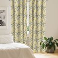thumbnail image 2 of Ambesonne Floral Window Curtains, Vintage Yellow Tone Flowers, Each 28" W x 63" L, Grey Yellow and Slate Brown, 2 of 4