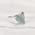 thumbnail image 4 of Natural Aquamarine Ring, Rough Aquamarine Gemstone Ring, March Birthstone, Cross Ring, 925 Sterling Silver, Womens Ring, Christmas, Thanksgiving, Handmade, Statement Jewelry, Raw Gemstone Jewelry, 4 of 5