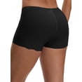 thumbnail image 2 of Unique Bargains Seamless Ice Silk Lace Trim Slip Shorts S Black Y1, 2 of 6