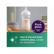 Philips Avent Glass Natural Baby Bottle With Natural Response Nipple, 8oz, 4pk, SCY913/04