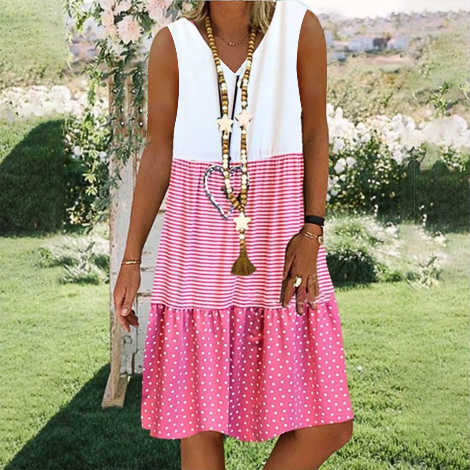 Hot Pink Flowy Dresses