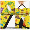 thumbnail image 6 of Dinosaur and Palm Yellow Pattern Teens Toddler Nap Mat with Pillow, Sleeping Mat Bag for Preschool Daycare 50"x20", 6 of 6