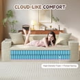 thumbnail image 5 of FFH 80.7" Corduroy Sofa, 3 Seater Boneless Cloud Couch for Small Living Rooms, Apartments and Offices, Camel, 5 of 11