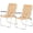 Orange&white, variant on Webbed Lawn Chairs Set of 2, Foldable Metal Patio Chairs Stable Steel Outdoor Chair for Camping, Fishing, Beach, Poolside, Backyard and BBQ, Blue & white, 21 IN
