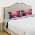thumbnail image 5 of GZHJMY Satin Pillowcase for Hair and Skin Breathable Slip-Cool, Wrinkle-Resistant Soft and Smooth 20x30In Single Side Envelope Opening Without Zipper Pink Purple Sunset, 5 of 7