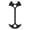 Black, variant on No Drill Deck Anchor for Canopy Tent Gazebo and Shade Sail with Guyline Adjuster Aluminum Windproof Tie Down for Wooden Deck Camping RV Patio Tailgating 1 Pack