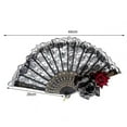 thumbnail image 6 of Women Lace Fan Elegant Vintage Lace Folding Fan With Feather Accents For Summer Parties Dance Performances Accessories, 6 of 7