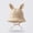Khaki, variant on Baby Bucket Hat with Rabbit Ears & Tie Straps, Soft cotton gauze, Sun protective for daily walks, beach and outdoor activities, 0-3 Years Gray