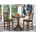 thumbnail image 4 of East West Furniture Jackson 3-piece Wood Dining Table and Chairs in Mahogany, 4 of 4