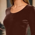 thumbnail image 4 of Ltctricy Robe en Velours pour Femmes Élégante à Manches Longues à Col Rond Robe Midi Robe T-Shirt en Velours Robes de Cocktail et de Fête avec Poches, 4 of 7