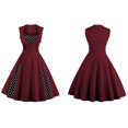 thumbnail image 3 of Vestido de mujer, vestido de lunares sin mangas de estilo vintage para mujer, vestido de durabilidad probada en el tiempo, 3 of 9