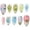 Pastel Garden, variant on Pastel Yellow Summer Press Nails Medium Long Almond Nails with Hot Tropical Floral&Butter Yellow Tip Designs, Beach Press Ons for Women, 30 count