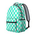 thumbnail image 2 of Blue and White Checkered Pattern Backpack for School, Cute School Bag with Adjustable Shoulder Straps and Padded Back, 15.3"x11"x7.1", 2 of 5