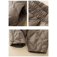 thumbnail image 4 of Windproof Pants For Women Elastic Waist Wide Leg Baggy Quilted Trousers Casual Stylish Thick Thermal Winter Outfits (M, Gray), 4 of 4