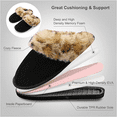 thumbnail image 3 of Barerun Winter Fuzzy House Slippers Plush Faux Fur Fluffy Flats Slippers Warm Memory Foam Slide Shoes for Women, 3 of 7