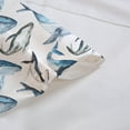 thumbnail image 4 of Wild Whale Valances for Windows,Ocean Sea Marine Life Valances for Living Room 52" W X 18" L,Retro Graffiti Blue Pattern Window Treatment Valances for Basement, 4 of 6
