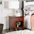 thumbnail image 3 of Furniture of America Dimanche Solid Wood 1-Drawer Nightstand in Cherry, 3 of 6