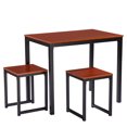 thumbnail image 3 of 3 Pieces Kitchen Table Set, Bistro Table Set with Two Stools, 35.4 x 23.6 x 29.5" Countertop Small Dining Table Sets for 2, Counter Height Bar Table for Breakfast Nook, Kitchen, Dining Room, JA1660, 3 of 9