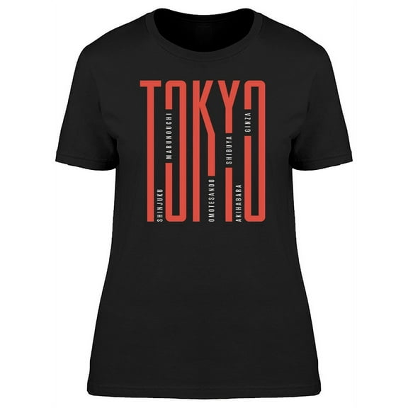 Tokyo Wards Graphic T-Shirt Women -Image by Shutterstock, Female 3X-Large