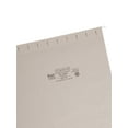 thumbnail image 3 of Smead 64063 Hanging File Folders, 1/5 Tab, 11 Point Stock, Letter, Gray, 25/Box, 3 of 5