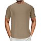 thumbnail image 1 of Camisetas de Algodón de los Hombres Verano Nueva de Punto Cuello Redondo Color Sólido Manga Corta Camiseta Casual de Moda, 1 of 5
