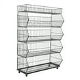 thumbnail image 5 of 5 Tier Wire Grid Retail Display Shelf, 15-20kg Load Capacity Each Tier, Merchandise Stand 90 X 43 X 136cm, 5 of 14
