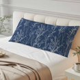 thumbnail image 4 of Dark Blue Botanical Body Pillow Cover 20 x 60 Inch Decorative Pillow Cover Vintage Floral Plants Branch Lumbar Pillowcase Seasonal Rectangle Cushion Case for Couch Sofa Bed Living Room, 4 of 9