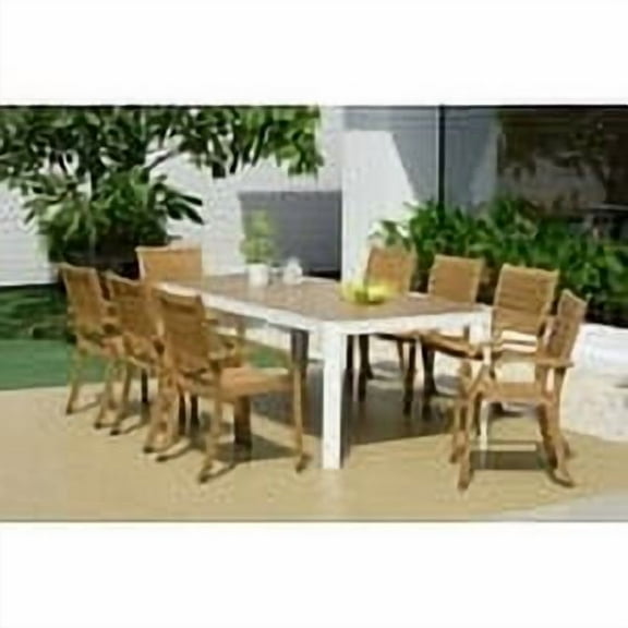 Amazonia Redgate Beach 9-Piece Maintenance-Free Aluminum Extendable Patio Dining Set
