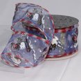 thumbnail image 2 of The Ribbon People Sheer White and Blue Snow Couple Wired Craft Ribbon 2.5" x 20 Yards, 2 of 2