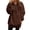 Brown, variant on Certgust Zip Up Hoodie Womens Half Zip Shoulder Style Sweatshirt Solid Color Casual Top with Pockets Drawstring Hoodie Jacket for Layered Everyday Outfits