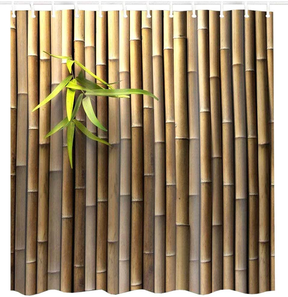 Details about   Bamboo Printed Shower Curtain Zen Spring Nature Fabric Bath Curtains 72"x72" 