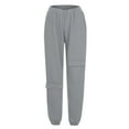 thumbnail image 7 of Girls & Women's Cargo Jogger Pants Fashion Women Casual Solid Elastic Waist Pocket Loose Sweatpants Joggers Pants, 7 of 7