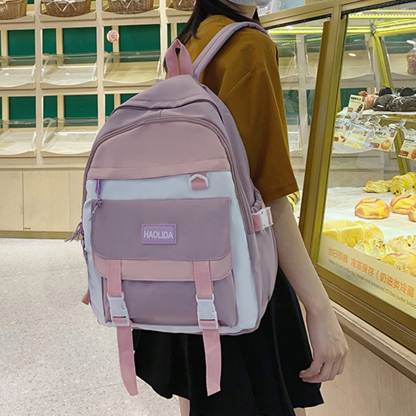 HIPYLO Travel Backpack Personal Item Size Womens Backpack Purse Small Canvas Backpack Small Anti Theft Backpack Mens Work Backpacks Professional, Purple