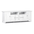 thumbnail image 1 of Amherst 72 inch Wide Solid Wood Transitional TV Stand in White, 1 of 9
