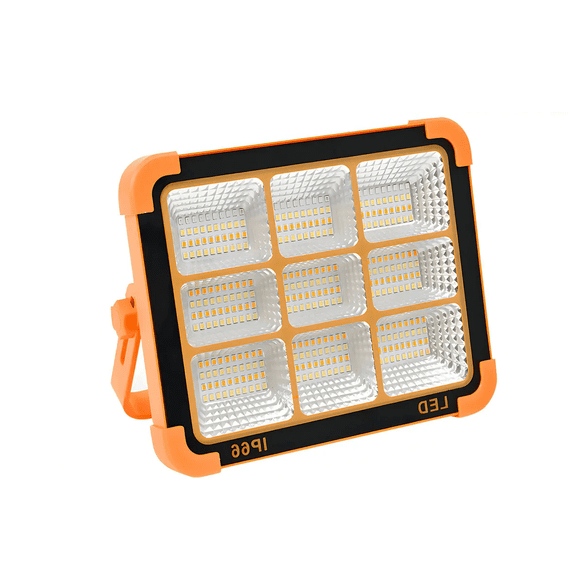 Reflector Solar LED 4000W Inalámbrico Trabajo USB Emergencia Camping Eo Safe Imports Naranja