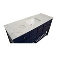 thumbnail image 2 of Lakeshore 60" Single Bathroom Vanity with Royal Blue Cabinet and Engineered Carrara Top, 2 of 6