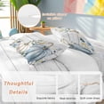 thumbnail image 2 of Thanksgiving Blue Bedding Duvet Cover Set King 4 Pieces Pumpkin Leaf Autumn Botanical Farm Wood Grain Bedding Set with Zipper Closure,1 Comforter Cover 92x106 Inches 1 Flat Sheet & 2 Pillow Cases, 2 of 7