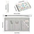 thumbnail image 3 of JIALIOU Nylon Trifold Card Wallet with ID Window Zipper Pocket for Men Women Teen Pastel Hearts and Roses, 3 of 7