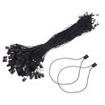 thumbnail image 1 of Uxcell 1000pcs Polyester Hang Tag String (9.8") - Plastic Snap Lock Pin Loop Black, 1 of 6