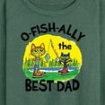 thumbnail image 3 of Pete The Cat - O-fish-ally The Best Dad - Women's Lightweight French Terry Long Sleeve Shirt, 3 of 6