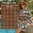thumbnail image 7 of Xoenoiee Aztec Horse Cactus American Tribal Print Womens Swimsuit Cover Up Shirts Oversized Beach Bikini Bathing Suit Coverups Beachwear Button Up Blouse Top Vacation Outfit, S, 7 of 7