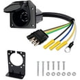 thumbnail image 1 of Nilight Adaptateur de Lame de Remorque RV Plat à 7 Voies avec Support de Montage, Garantie 2 Ans, 1 of 7