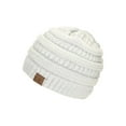 thumbnail image 1 of Gravity Threads Knit Soft Stretch Beanie Cap, SILVER/WHITE, 1 of 2