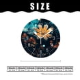 thumbnail image 2 of 14 Inch Wall Clock Battery Operated Silent Clock Decorative for Office, Kitchen, Outdoor, Living Room，Orange Flower Teal Style, 2 of 4