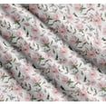 thumbnail image 3 of Soimoi White Cotton Poplin Fabric Flower & Leaves Watercolor Print Sewing Fabric Yard 56 Inch Wide, 3 of 7