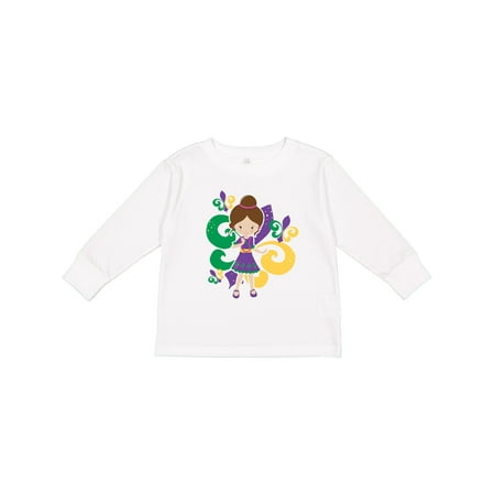 

Inktastic Mardi Gras Girl Gift Toddler Toddler Girl Long Sleeve T-Shirt